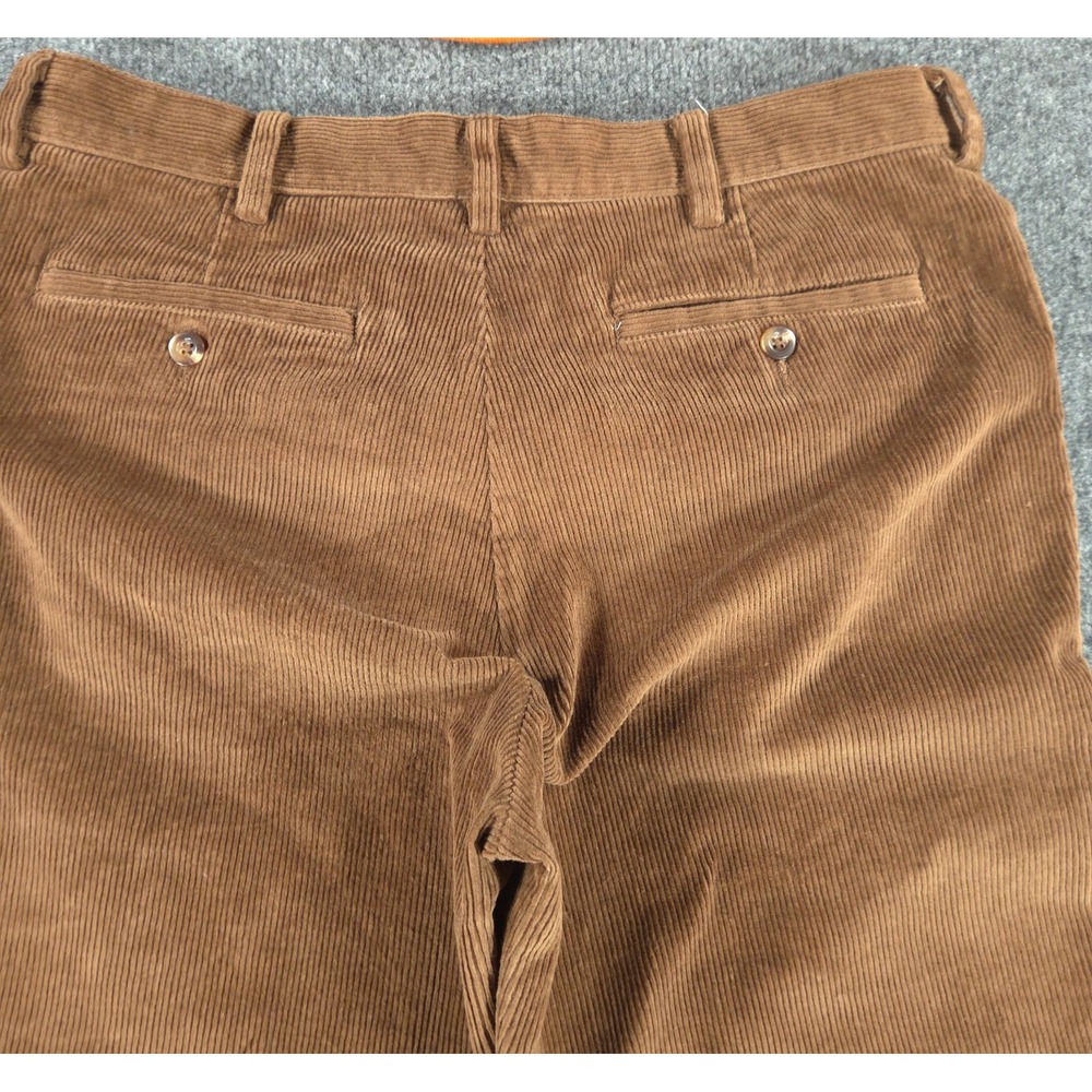 L.L. Bean Stretch Country Corduroy Pants Mens 33x32 (Fit 34x31) Brown - Picture 10 of 14